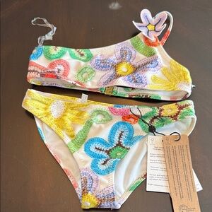 Molo Kids Swim Bikini with Multicolor Crochet Design